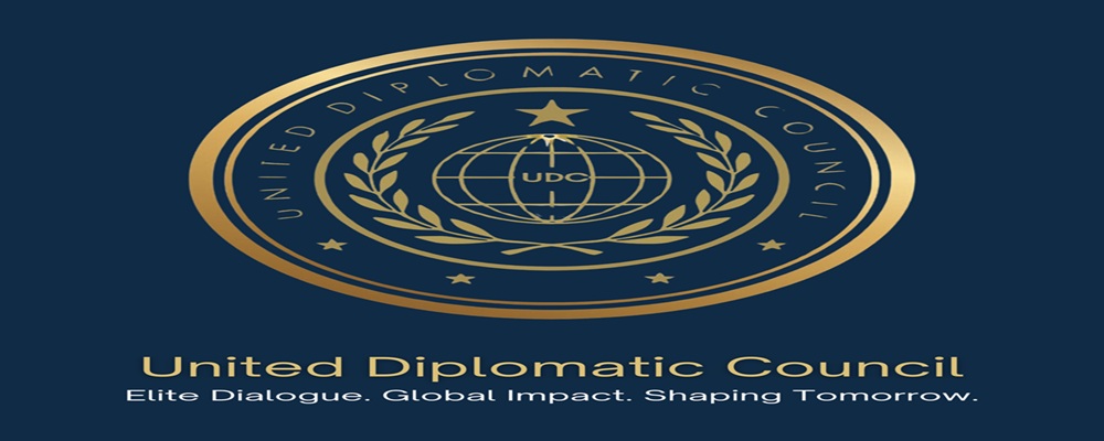 Logo Blue United Diplomatic Council banner